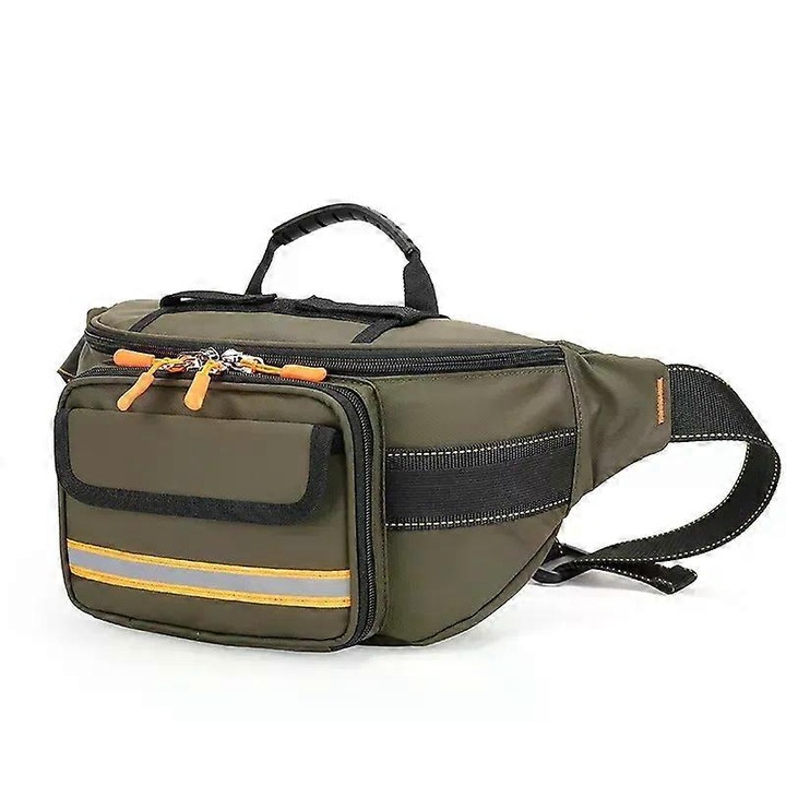 Üres orvosi hátizsák, szervező kempingezéshez, 32x17x12cm, hadsereg zöld, szett