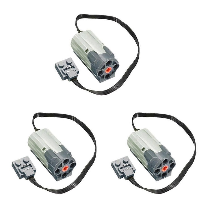 Set de 3 motoare M 8883 pentru blocuri de constructie, gri, plastic si metal