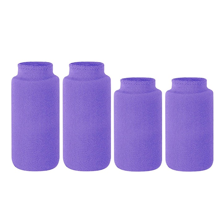 Manusi de gheata pentru degete, set 4 bucati, gel, negru, albastru, roz, mov, 9x9x3cm