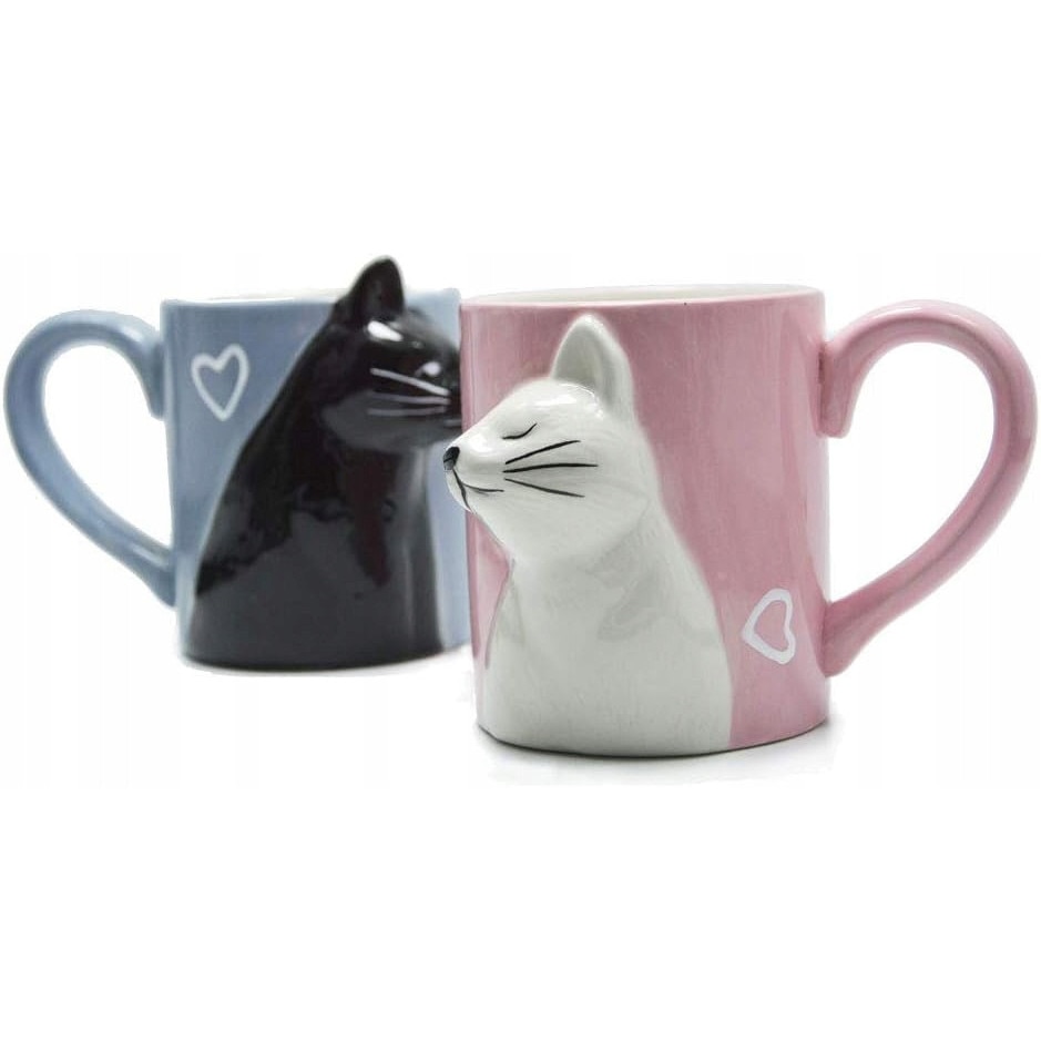 Ceramice Set 2 Cani Ceramice cu Pisici Indragostite, 300ml - eMAG.ro