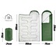 Sac de dormit turistic, Maibang, 2 in 1, impermeabil, hipoalergenic, verde, 210x75 cm
