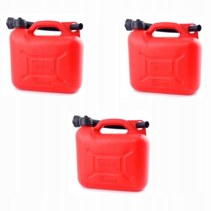 Set canistre pentru combustibil DBautomotive, 10l, rosu, 3 bucati, dimensiuni 32x16,5x32cm