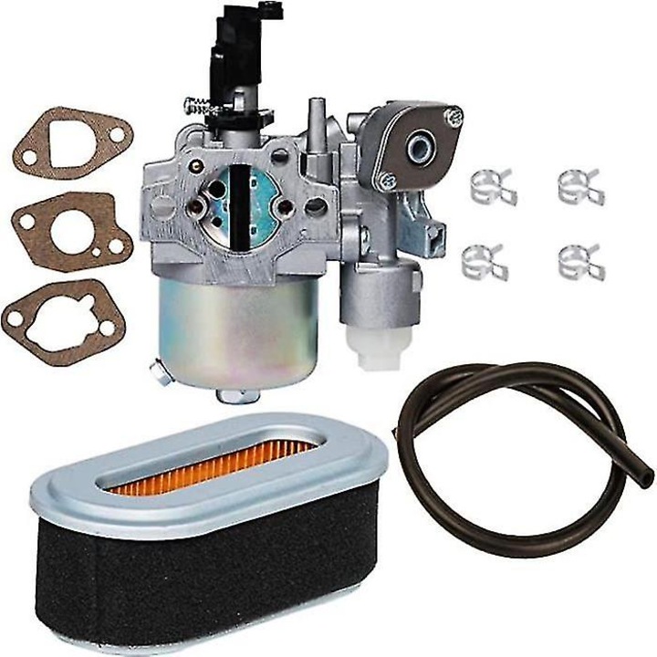 Légszűrő és karburátor szerelőkészlet Subaru EX17 EX17D EX170 EX170D SP170 SP17 motorhoz, 1 karburátor, 3 tömítés, 1 légszűrő, 1 üzemanyagvezeték, 4 bilincs