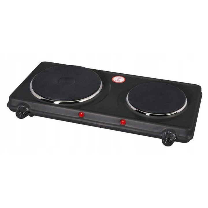 Aragaz ELECTRO-LINE 102B, 2 zone de gatit, 2500 W, 46.7x27.9x8.7cm, alb