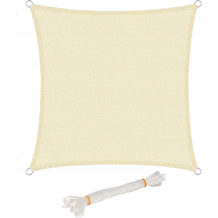 Zagau de umbrire 2x2m, protectie solara, 4 inele D, 4 sfori PP, multicolor, set