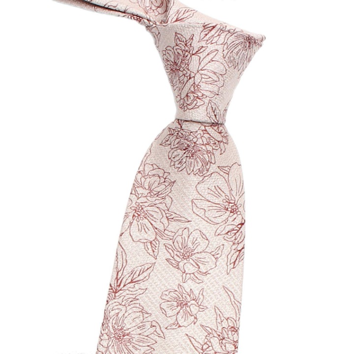 Férfi nyakkendő, virágmintás, állítható, 145cm, többszínű, 1 darabos szett