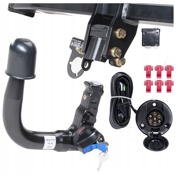 Carlig de remorcare, Dbautomotive, 1500 kg, set complet, 7 PIN, pentru Mercedes A W169, Negru