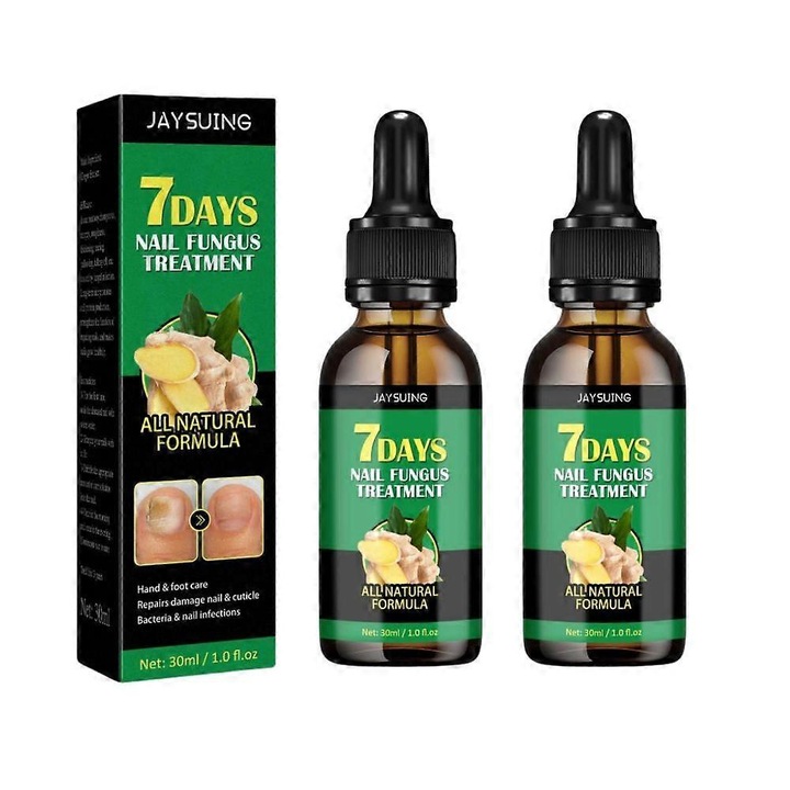 Ulei pentru unghii, JAYSUING, 30ml, tratament antifungic cu ghimbir, set de 2