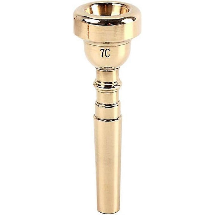 7C trombita fúvóka, sárgarézből, kezdőknek, magas hangú trombitákhoz megfelelő méret, fémes színű