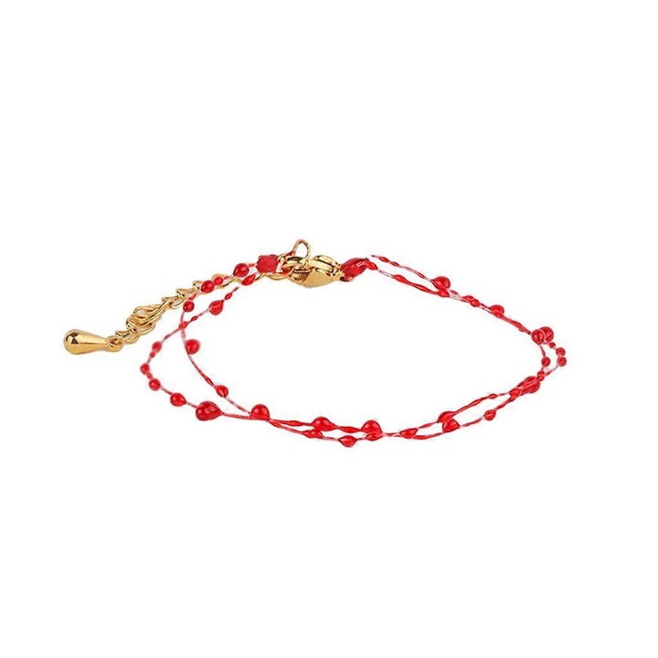 Bratara/glezniera/colier din aliaj cu design picatura de sange, set, 8g, multicolor