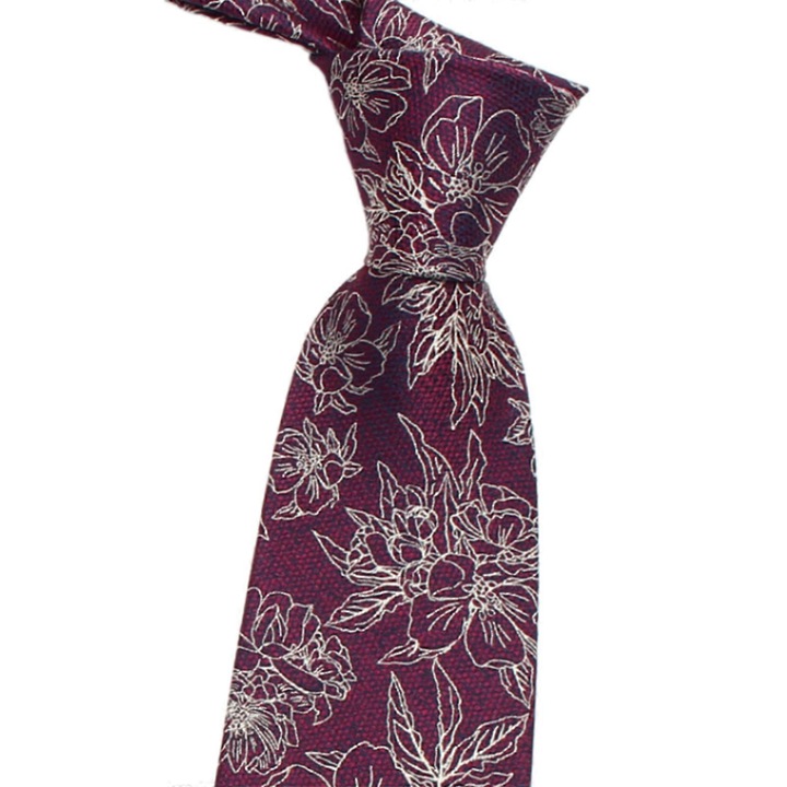 Férfi nyakkendő, virágmintás, állítható, 145cm, többszínű, 1 darabos készlet