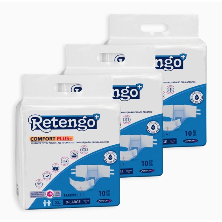 Scutece adulti Comfort Plus Retengo, marimea XL, 30 bucati