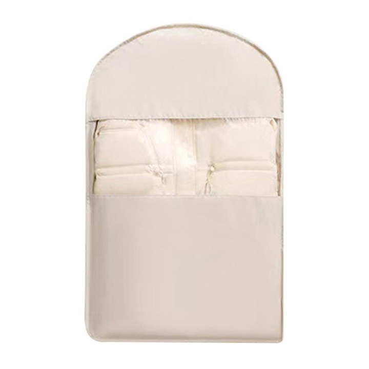 Sac pentru imbracaminte, compresie, marime mica, culoare ovaz