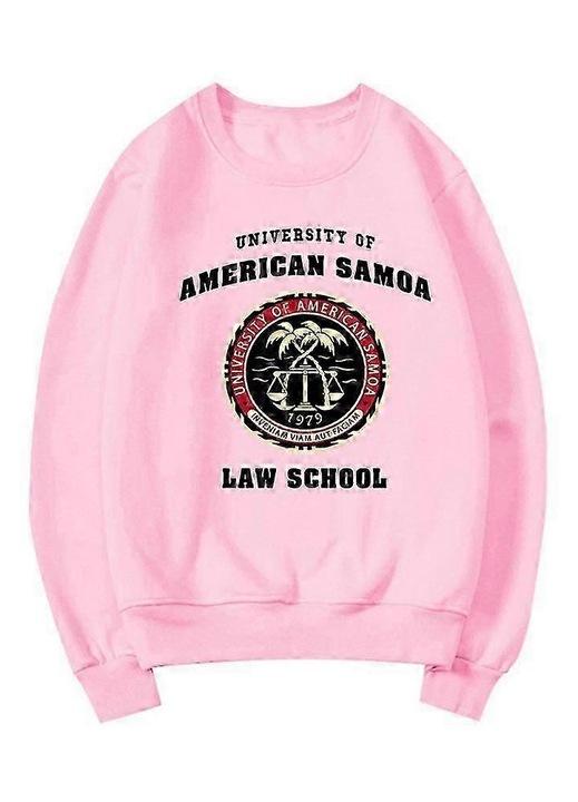 Női kapucnis pulóver, University Of Samoa Law, alkalmi, pamut/poliészter/modal, rózsaszín