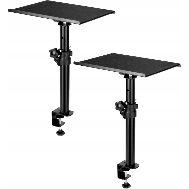 Stativ pentru difuzoare, inaltime ajustabila 35-59 cm, capacitate 30 kg, platforma 23,5x32cm, suport cu piatra EVA, set 2 buc.