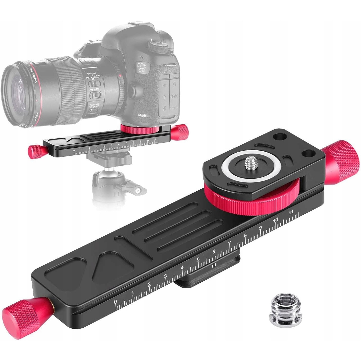 Sina macro pentru fotografiere, 115 mm, metal, compatibila Arca