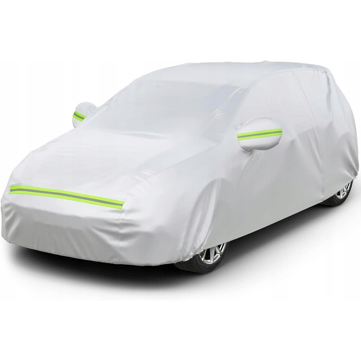 Husa auto hatchback, 350-380 cm, material waterproof, 2,9 kg, cu fermoar lateral, set cu torba de depozitare