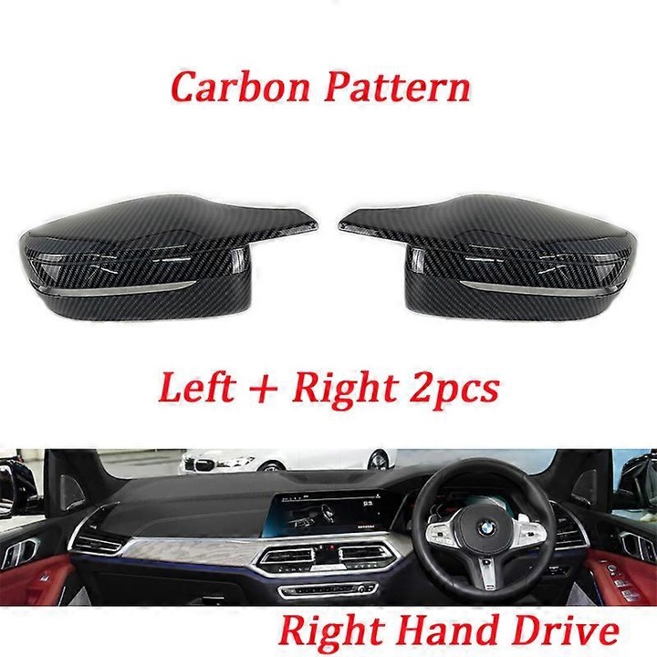 Capace oglinzi laterale auto pentru BMW 3 4 5 7 8, model carbon