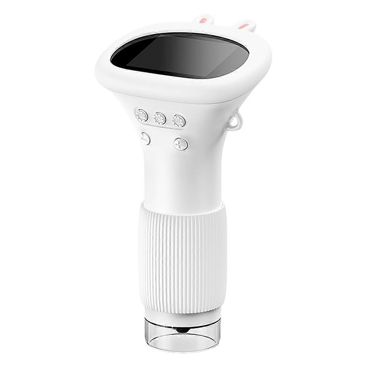 Дигитален микроскоп 1000x, бял, с 8 LED диода, компактен дизайн за деца