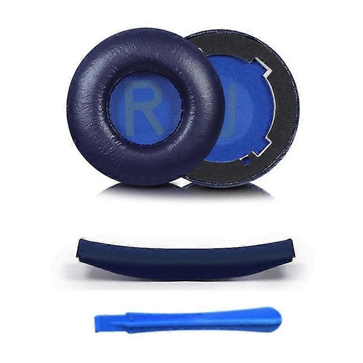 Perechi de perne pentru casti JBL TUNE 600BTNC/660NC, material din piele de proteina, confort sporit, albastru inchis, set complet