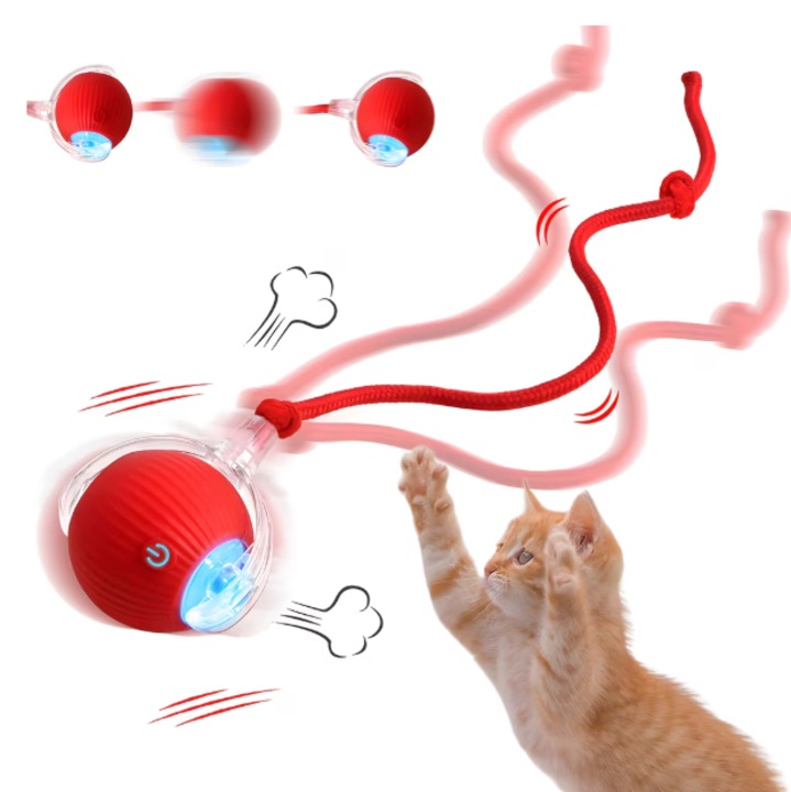 Jucărie Interactivă pentru Pisici, victiny, cu lumini LED, acumulator USB-C, multicolor