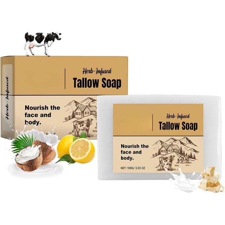 Сапун от телешки лой, овлажняващ, за всички типове кожа, 100g