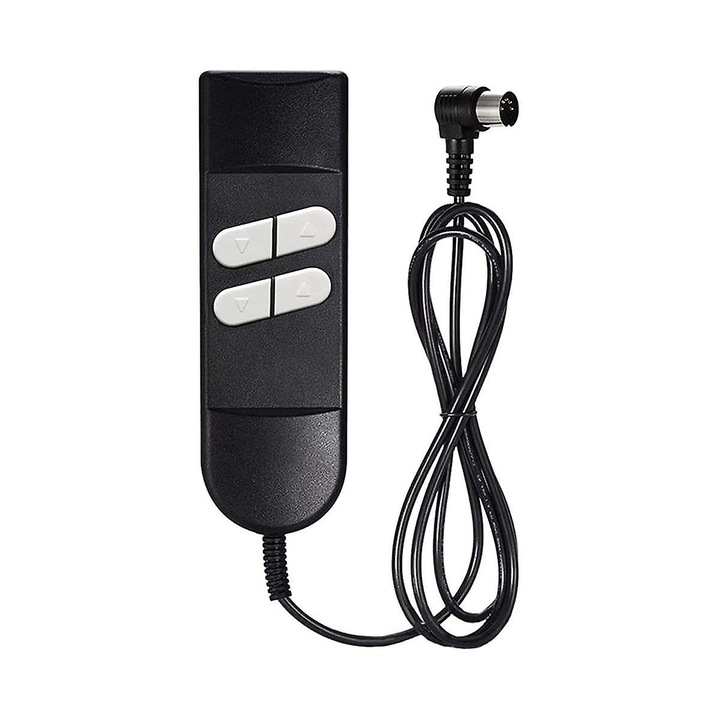 Telecomanda electrica pentru canapea, 5 pini, 4 butoane, neagra