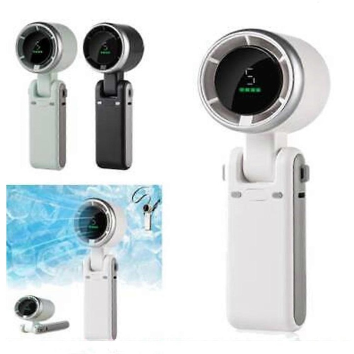 Ventilator portabil 3 in 1, alb/negru/verde, 10W, 171x60x52mm