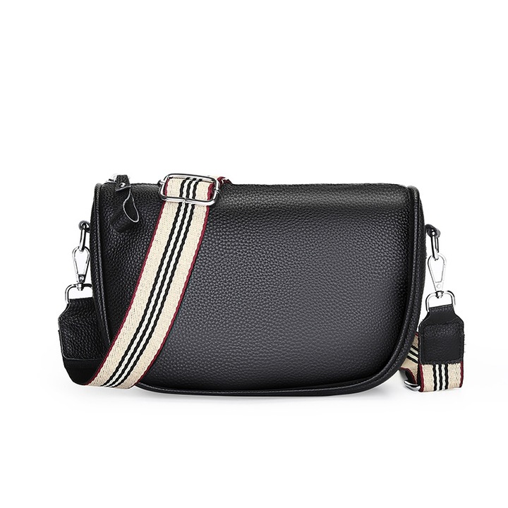 Geanta de dama, clutch mic, stil minimalist, neagra, 25x9x16cm