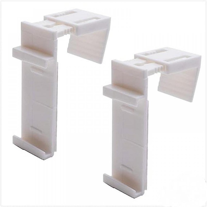 Set 4 Accesorii pentru rulouri, Prindere fără gaurire, Alb, 1.5-2.2 cm