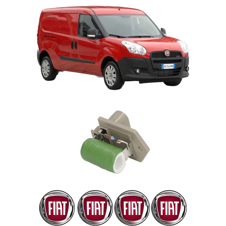 Ventilátor fordulatszám ellenállás FIAT DOBLO Cargo (263_) 2010-2023, autó utastér ventilátor ellenállás, 4x Autómatrica FIAT