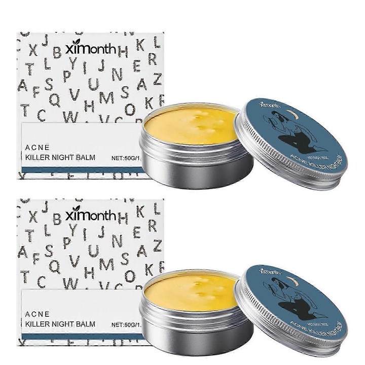 Mélytisztító és hidratáló krém aknéra, 50g, 7.2x2.8x7.2cm, 2 darabos szett