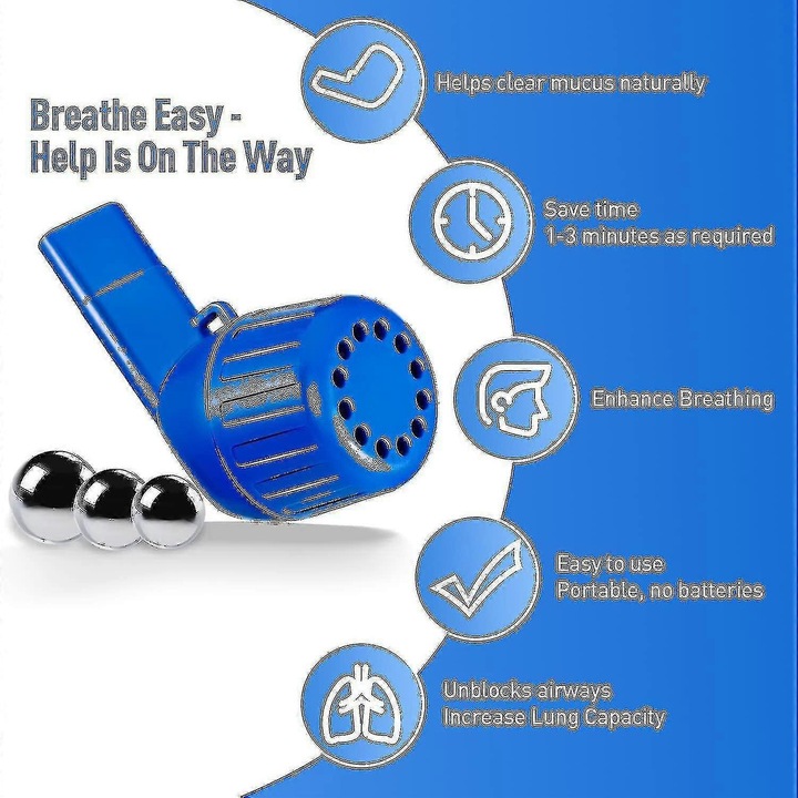 Устройство за почистване на бели дробове, вибрации, черно, комплект с 3 топчета от неръждаема стомана