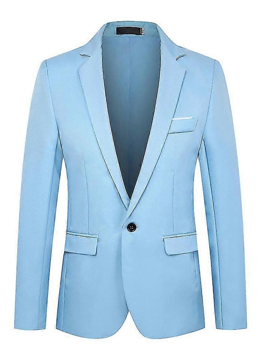 Sacou barbati, de bumbac, de seara, un, Albastru deschis