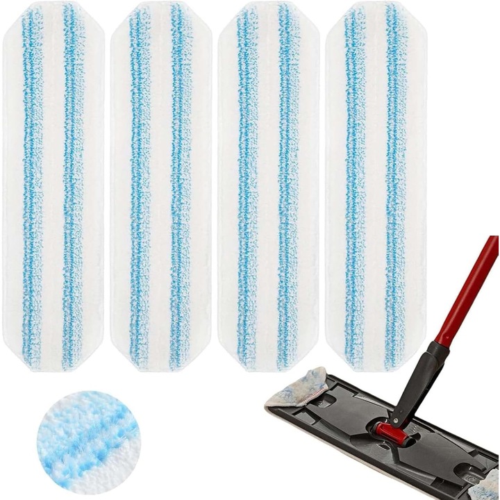 4 darab, O-Cedar H2prO felmosó utántöltő párna, mikroszálas, mosható, újrafelhasználható, mélytisztításhoz