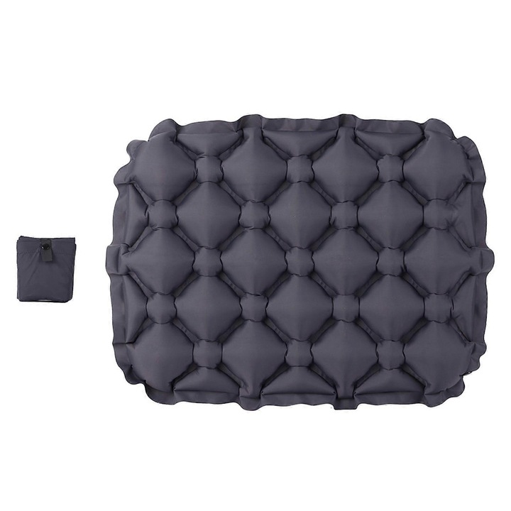 Надуваем дюшек за къмпинг, тъмно сив, 5cmx34cmx44cm, материал Nylon TPU