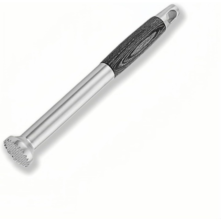 Presa pentru cocktailuri din otel inoxidabil 304, 26cm, maner din lemn antiderapant