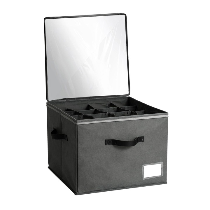 Cutie depozitare transparenta pentru incaltaminte, pliabila, dustproof, 30x45x15cm