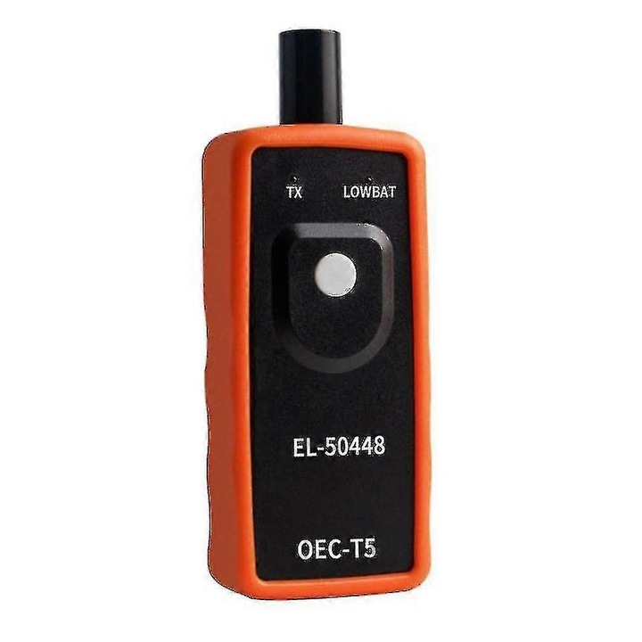 Instrument de resetare TPMS EL-50448 pentru sistem de monitorizare a presiunii in pneuri, compatibil cu vehicule General Motors, culoare portocalie, dimensiuni 1x1x1cm
