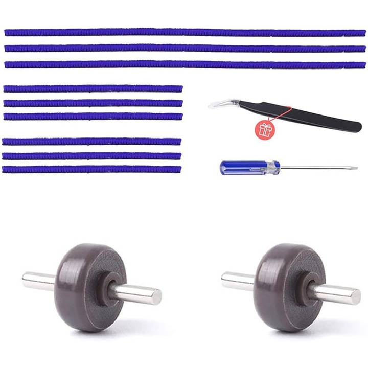 Set accesorii pentru aspiratoare Dyson V6, V7, V8, V10, V11, 2 roti, 3 capete lungi, 6 capete scurte, 1 surubelnita, 1 clips