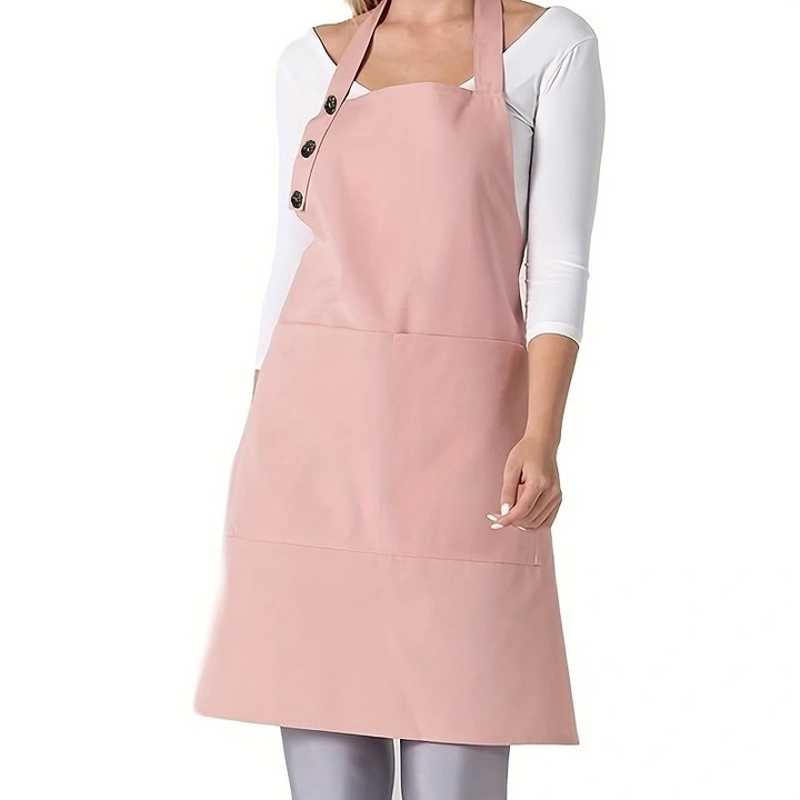 Sort de bucatarie impermeabil cu 2 buzunare, ajustabil, pentru femei, multicolor