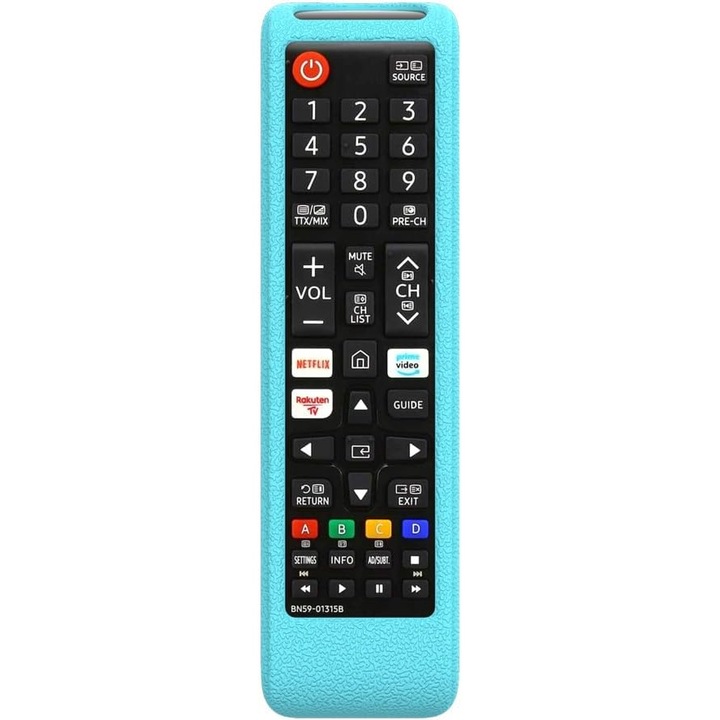 Védőtok Samsung távirányítókhoz, szilikon, ergonomikus kialakítás, égszínkék