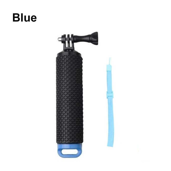 Suport de mana plutitor pentru camera de actiune, galben, 35x35x180mm, set cu curea de mana si surub