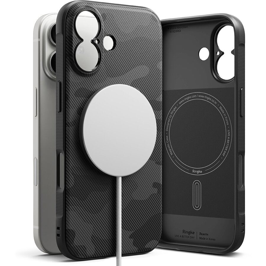 Husa pentru iPhone 17 - Ringke Onyx MagSafe - Camo Black