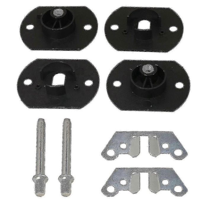 Conector pentru canapea sectionala, 2 bucati, BQLZR, plastic si fier, 6.85x5.4cm, negru si argintiu