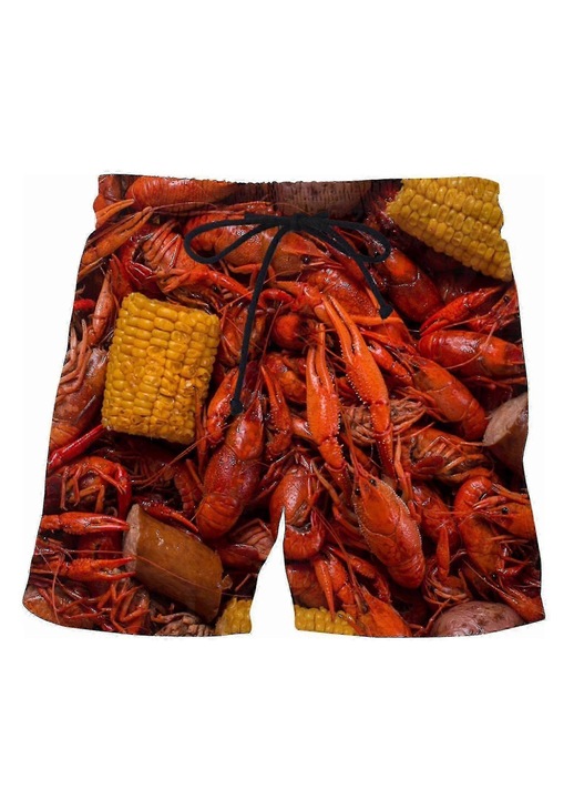 Pantaloni scurti barbati, Poliester, Rosu