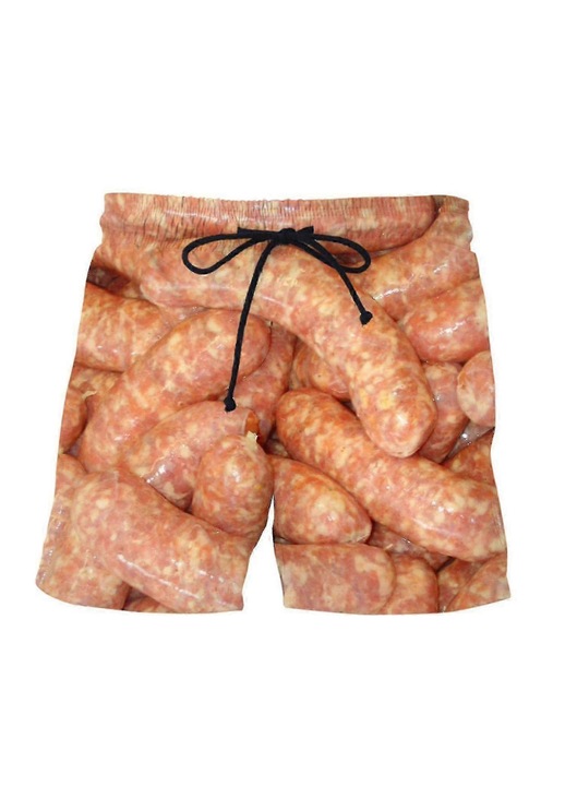 Pantaloni scurti barbati, Multicolor, Poliester, 4XL INTL