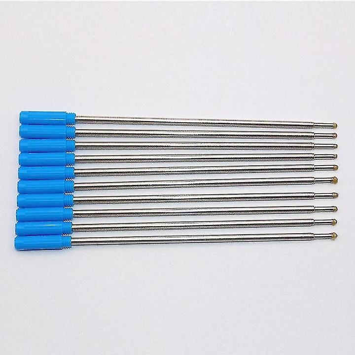 Rezerve cerneala pentru pix, 10 bucati, negru, 116mm, 1.4g