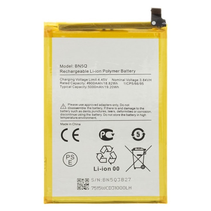 Xiaomi Redmi 13C 4G / Redmi 13C 5G kompatibilis Gigapack akkumulátor 5000mAh li-ion, bn5q kompatibilis, gigapack csomagolás