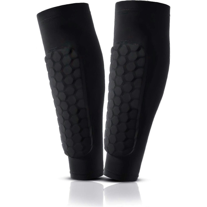 Aparatori de fotbal, L, anti-alunecare, design cu spuma anti-coliziune, multicolor, set 2 bucati